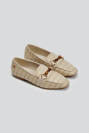 Loafers από ψάθα με πλεκτό σχέδιο Xti 143802