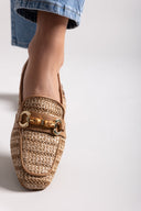 Loafers από ψάθα με πλεκτό σχέδιο Xti 143802