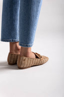 Loafers από ψάθα με πλεκτό σχέδιο Xti 143802