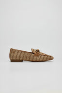 Loafers από ψάθα με πλεκτό σχέδιο Xti 143802 - Τάουπε - thefashionproject.gr - Xti Footwear