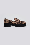 Loafers chunky από συνθετικό ponyskin με print Estil - Leopard - thefashionproject.gr - Estil