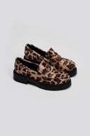 Loafers chunky από συνθετικό ponyskin με print Estil - Leopard - thefashionproject.gr - Estil