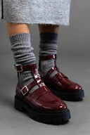 Loafers chunky λουστρίνι TFP - Burgundy - thefashionproject.gr - TFP