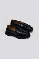 Loafers chunky με κρόσσια CORINA - Μαύρο - thefashionproject.gr - CORINA