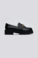 Loafers chunky με μεταλλικό διακοσμητικό Estil - Μαύρο - thefashionproject.gr - Estil