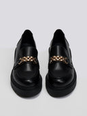 Loafers chunky με μεταλλικό διακοσμητικό Estil - Μαύρο - thefashionproject.gr - Estil