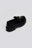 Loafers chunky με μεταλλικό διακοσμητικό Estil - Μαύρο - thefashionproject.gr - Estil