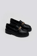 Loafers chunky με μεταλλικό διακοσμητικό Estil - Μαύρο - thefashionproject.gr - Estil