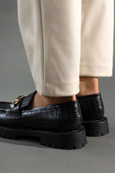 Loafers chunky με pattern κροκό CORINA