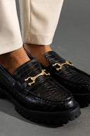 Loafers chunky με pattern κροκό CORINA
