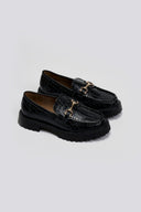 Loafers chunky με pattern κροκό CORINA - Μαύρο - thefashionproject.gr - CORINA