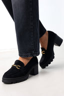 Loafers chunky suede