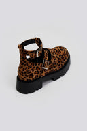 Loafers chunky suede με print TFP - Leopard - thefashionproject.gr - TFP