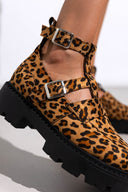 Loafers chunky suede με print TFP - Leopard - thefashionproject.gr - TFP