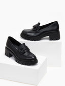 Loafers δερμάτινα chunky με αγκράφα Ragazza 0756