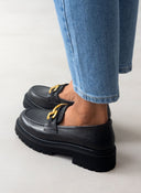 Loafers δερμάτινα chunky με σχέδιο Ragazza 0308 - Μαύρο - thefashionproject.gr - RAGAZZA