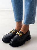 Loafers δερμάτινα chunky με σχέδιο Ragazza 0308 - Μαύρο - thefashionproject.gr - RAGAZZA