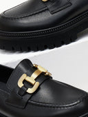 Loafers δερμάτινα chunky με σχέδιο Ragazza 0308 - Μαύρο - thefashionproject.gr - RAGAZZA