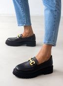 Loafers δερμάτινα chunky με σχέδιο Ragazza 0308 - Μαύρο - thefashionproject.gr - RAGAZZA
