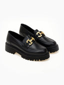 Loafers δερμάτινα chunky με σχέδιο Ragazza 0308 - Μαύρο - thefashionproject.gr - RAGAZZA