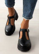 Loafers δερμάτινα Mary Janes Ragazza 0759 - Μαύρο - thefashionproject.gr - RAGAZZA