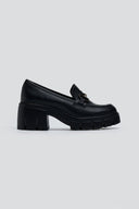 Loafers δερμάτινα με αγκράφα TFP - Μαύρο - thefashionproject.gr - TFP