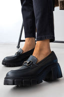 Loafers δερμάτινα με αγκράφα TFP - Μαύρο - thefashionproject.gr - TFP