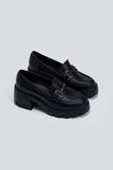 Loafers δερμάτινα με αγκράφα TFP - Μαύρο - thefashionproject.gr - TFP