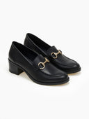 Loafers δερμάτινα με μεταλλική λεπτομέρεια Ragazza 0465 - Α - Μαύρο - thefashionproject.gr - RAGAZZA