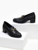 Loafers δερμάτινα με μεταλλική λεπτομέρεια Ragazza 0465 - Α - Μαύρο - thefashionproject.gr - RAGAZZA