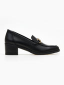 Loafers δερμάτινα με μεταλλική λεπτομέρεια Ragazza 0465 - Α - Μαύρο - thefashionproject.gr - RAGAZZA