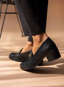 Loafers δερμάτινα με μεταλλική λεπτομέρεια Ragazza 0465-Α
