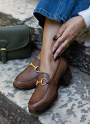 Loafers δερμάτινα με μεταλλική λεπτομέρεια Ragazza 0465-Α