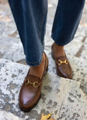 Loafers δερμάτινα με μεταλλική λεπτομέρεια Ragazza 0465-Α