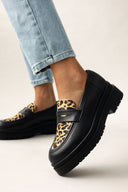 Loafers δερμάτινα με ponyskin TFP