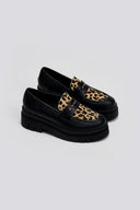 Loafers δερμάτινα με ponyskin TFP