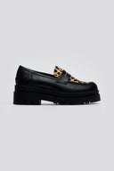 Loafers δερμάτινα με ponyskin TFP - Leopard - thefashionproject.gr - TFP