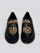Loafers δερμάτινα με ponyskin TFP - Leopard - thefashionproject.gr - TFP
