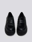 Loafers δερμάτινα με ponyskin TFP - Μαύρο - thefashionproject.gr - TFP