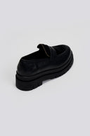 Loafers δερμάτινα με ponyskin TFP - Μαύρο - thefashionproject.gr - TFP