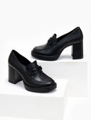 Loafers δερμάτινα με τακούνι Ragazza