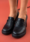 Loafers δερμάτινα με τακούνι Ragazza