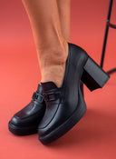 Loafers δερμάτινα με τακούνι Ragazza