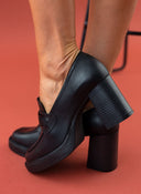 Loafers δερμάτινα με τακούνι Ragazza