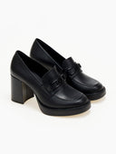 Loafers δερμάτινα με τακούνι Ragazza