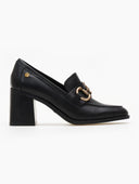 Loafers δερμάτινα με τακούνι Carmela 161127 - Μαύρο - thefashionproject.gr - CARMELA