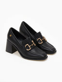 Loafers δερμάτινα με τακούνι Carmela 161127 - Μαύρο - thefashionproject.gr - CARMELA