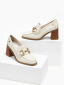 Loafers δερμάτινα με τακούνι Carmela 161127 - Πάγου - thefashionproject.gr - CARMELA