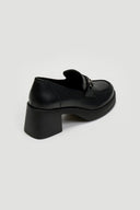 Loafers δερμάτινα με τακούνι Ragazza 0637 - Μαύρο - thefashionproject.gr - RAGAZZA