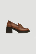 Loafers δερμάτινα με τακούνι Ragazza 0637 - Ταμπά - thefashionproject.gr - RAGAZZA